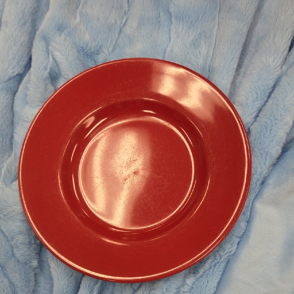 Home Trends Siena Red Ceramic Dinner Plate - Classic Home Dining